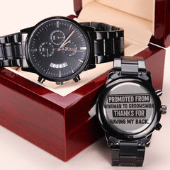 Groomsman Promoted From Wingman to Groomsman – Men's Watch